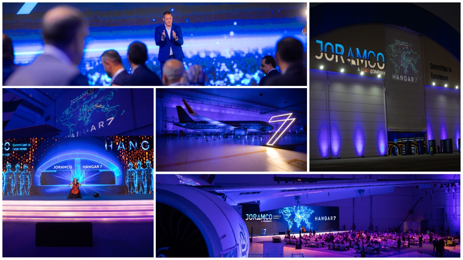 جورامكو تقيم عشاء “تحت ظل الطائرات” احتفاءً ببدء العمليات التشغيلية في هنجر 7 جورامكو تقيم عشاء “تحت ظل الطائرات” احتفاءً ببدء العمليات التشغيلية في هنجر 7