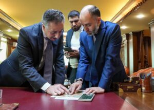 القضاة يبحث مع رئيس هيئة المنافذ البرية السورية تسهيل اجراءات التجارة وتطوير المنطقة الحرة