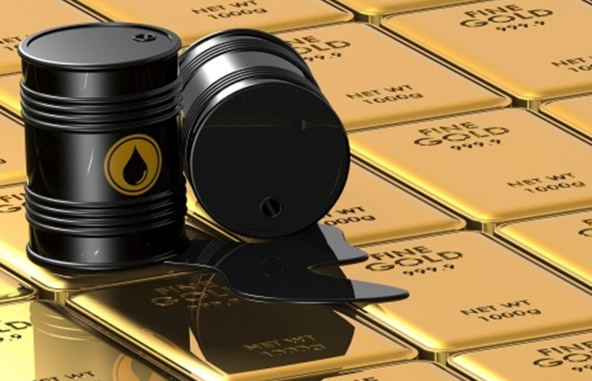 انخفاض أسعار الذهب وارتفاع النفط مع تراجع الدولار عالميا