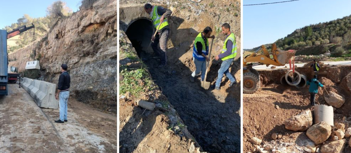 الأشغال: إجراءات ميدانية واحترازية شاملة استعدادًا للمنخفض الجوي