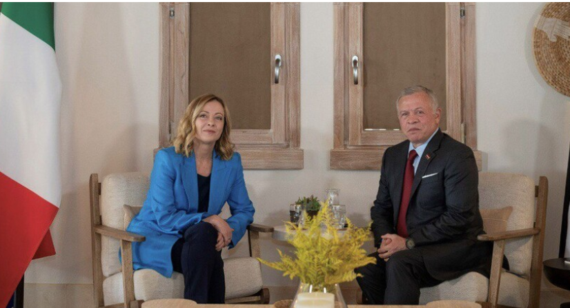 الملك ورئيسة وزراء إيطاليا يبحثان التصعيد الخطير في المنطقة الملك ورئيسة وزراء إيطاليا يبحثان التصعيد الخطير في المنطقة